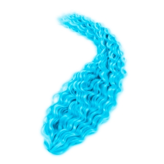 Wave curly Kanekalon - IIIblue - světle modrá
